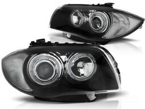 Pedn angel eyes svtla BMW 1 E87/E81/82/88 2004-2011 BLACK. LED