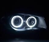 Pedn angel eyes svtla BMW 1 E87/E81/82/88 2004-2011 BLACK. LED